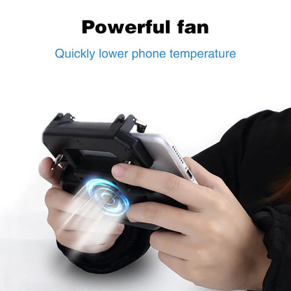 Phone Gaming Grip with Portable Charger Cooling Fan