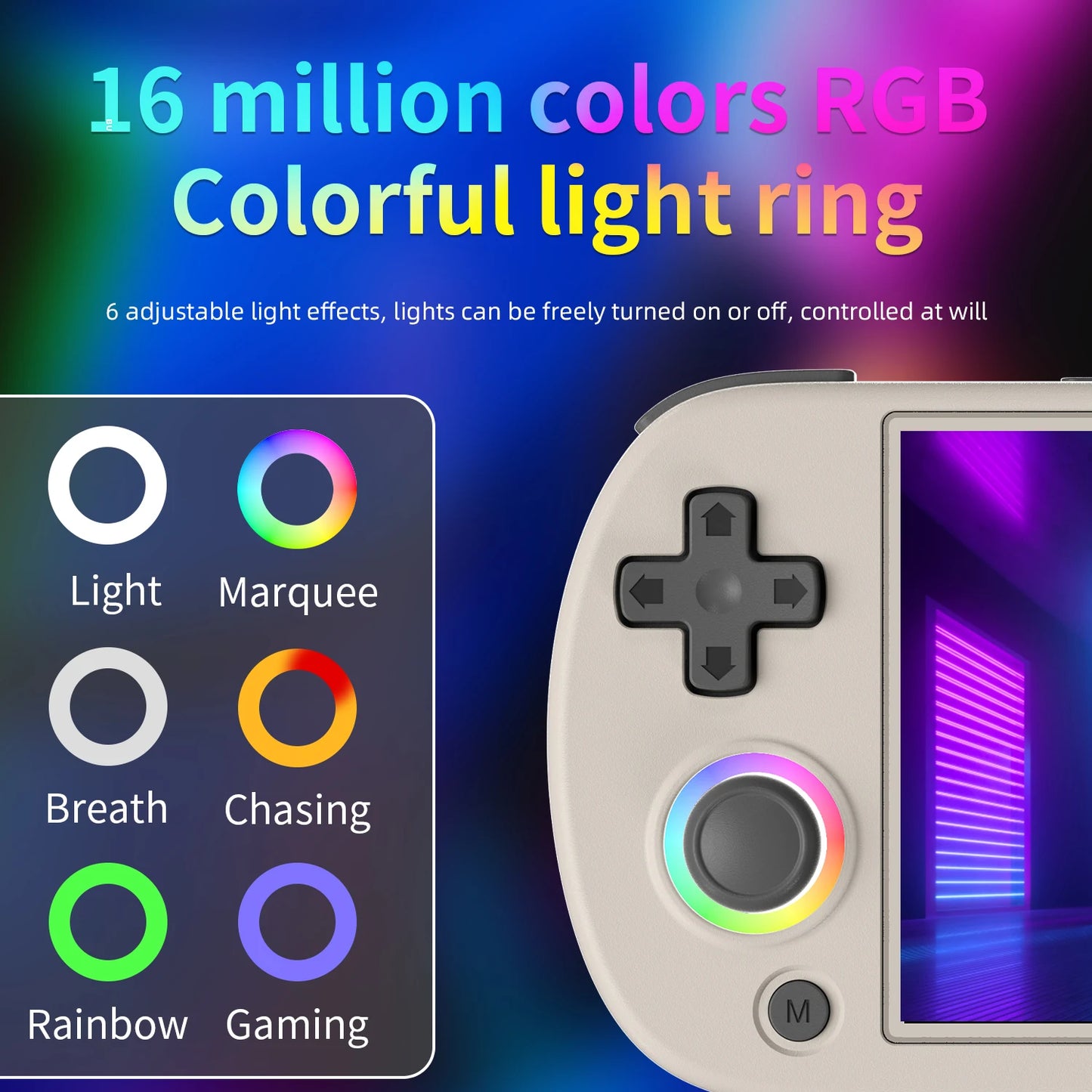 256GB RGB Light Game Console 4.0-in 640*480 IPS Screen