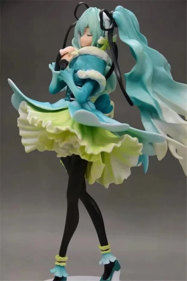 28cm 1/7 Anime Hatsune Miku Figure Kawaii Virtual Singer Miku Manga Statue Figurines