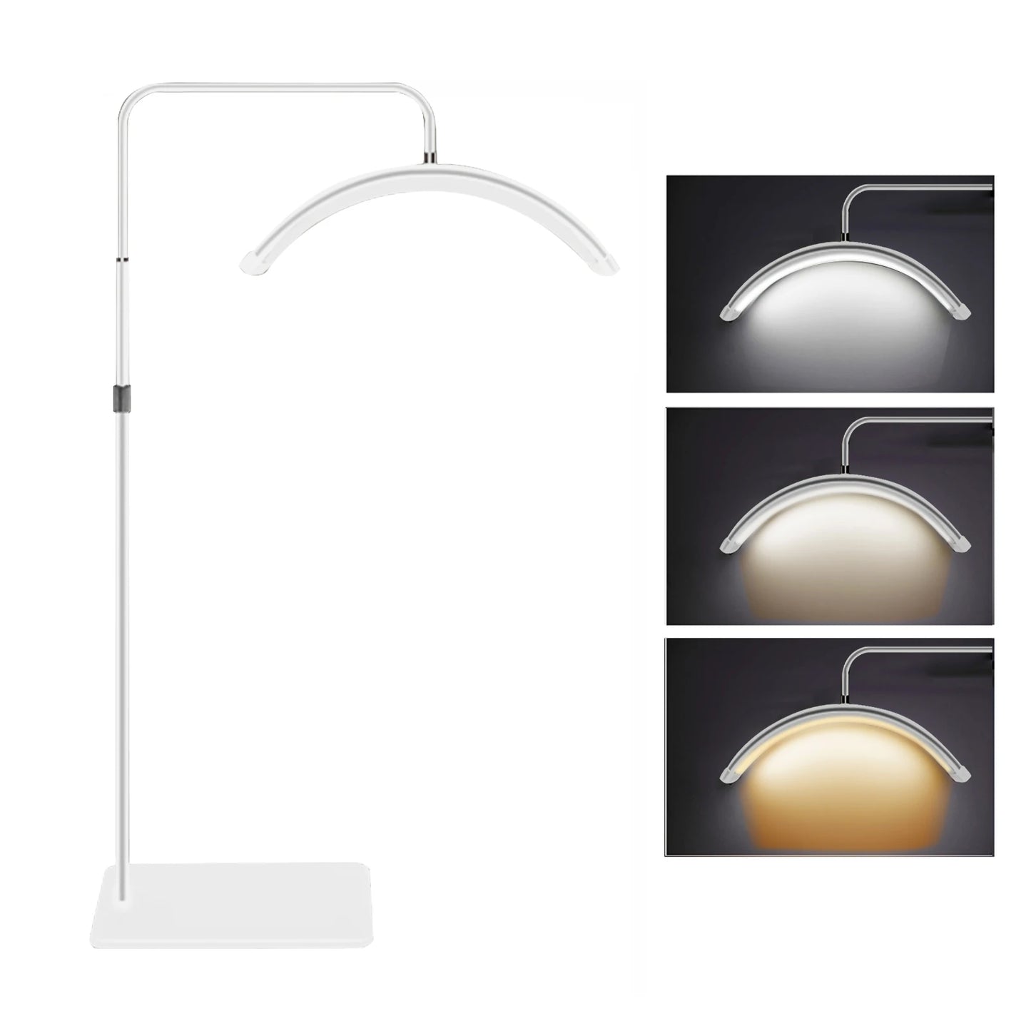 Andoer HD-M6X Half-moon Fill Light 36W Floor LED Video Light 3200K-5600K Dimmable with 180cm Stand for Makeup Live Streaming