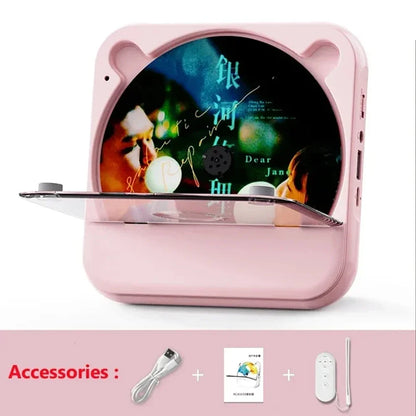 Portable CD Player KC-818 Stereo Playback Bluetooth 5.1 Built-in 2000mAH Battery