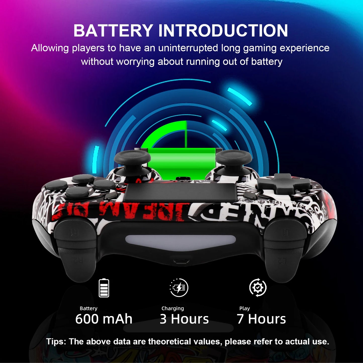 Bluetooth Controller Dual Vibration Wireless Gamepad For PS4 Playstation 4 Game Console PS3 PC Wins 7 8 10