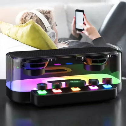 Wireless Bluetooth Speaker with HiFi Stereo Sound with Colorful Lights