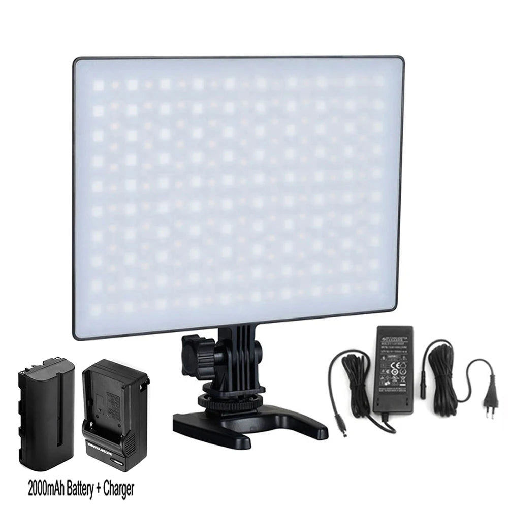 RGB Led Video Light Panel 3200K 5600K Bi-color DSLR Fill Lighting