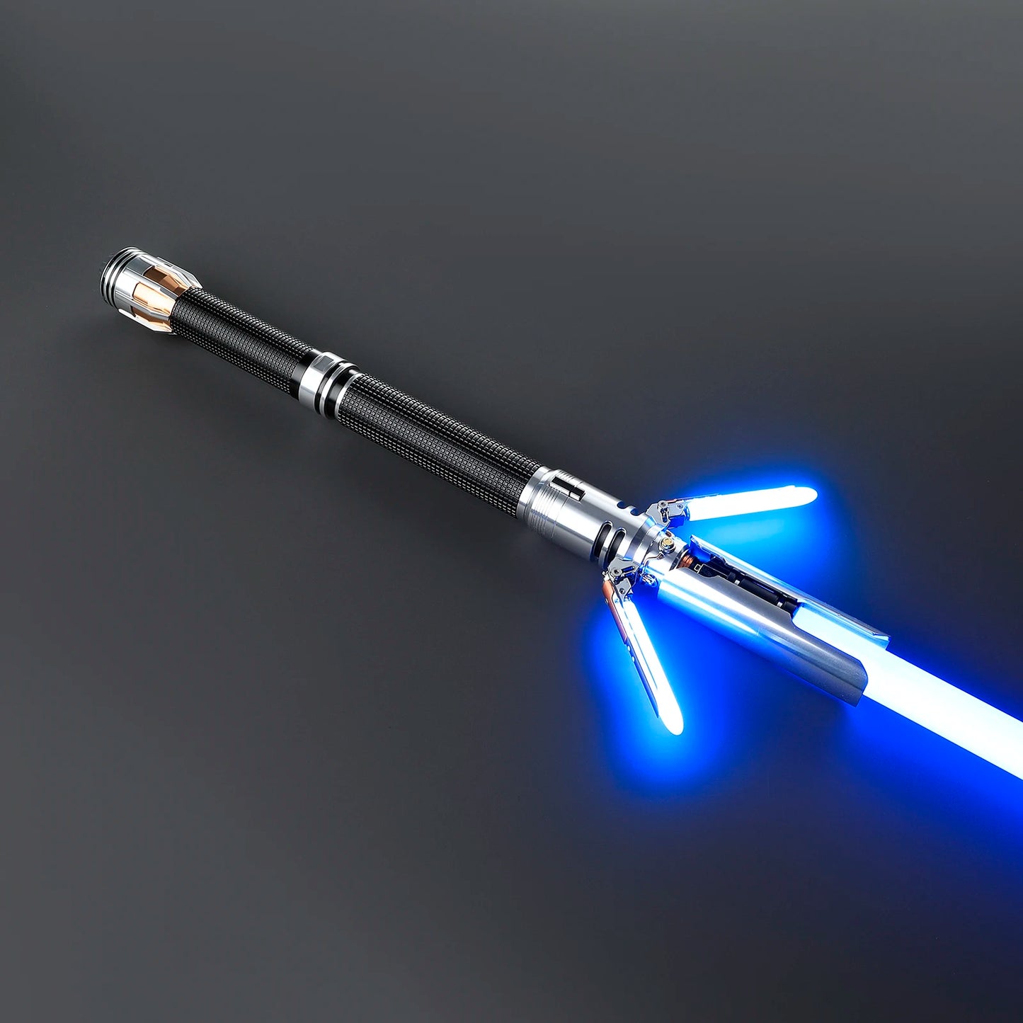 DamienSaber Survivor Crossguard Lightsaber Bluetooth Heavy Dueling Light Saber Infinite Color Changing Sensitive Smooth Swing