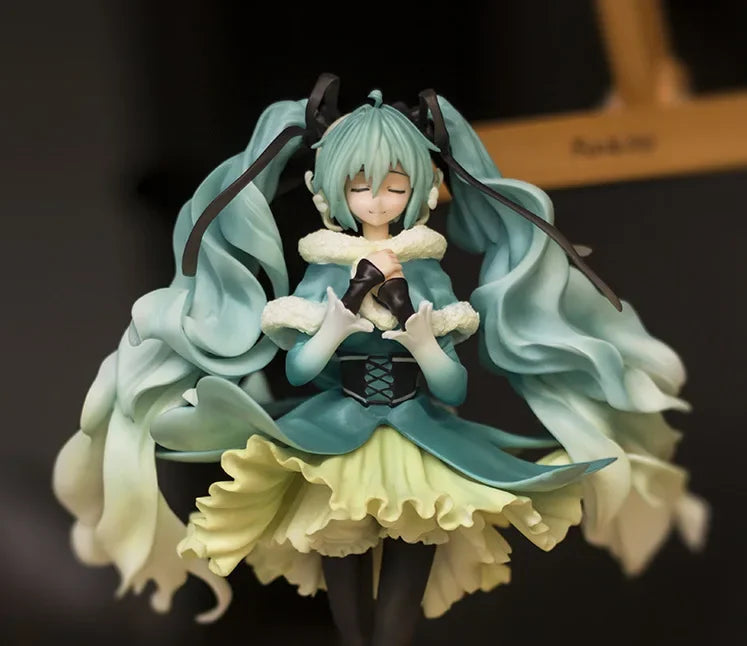 28cm 1/7 Anime Hatsune Miku Figure Kawaii Virtual Singer Miku Manga Statue Figurines