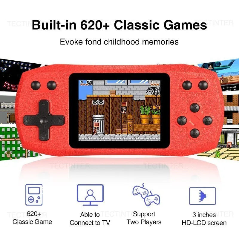 Retro Video Game Console Built in 620 Classic Games Portable Handheld Game Player