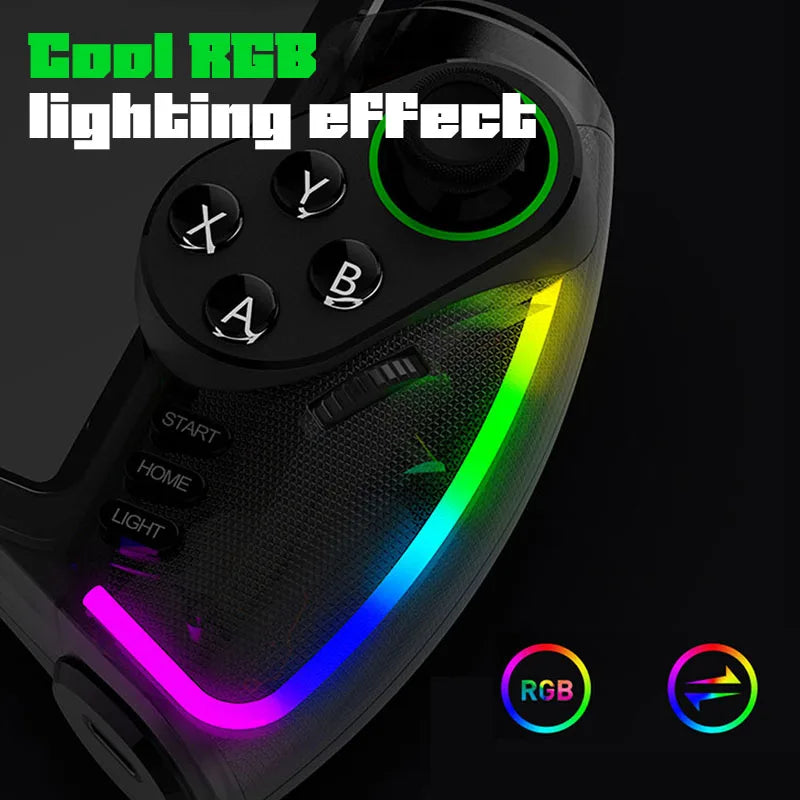 Gamepad For Switch With RGB Light Linear Vibration Stretchable Gaming Controller