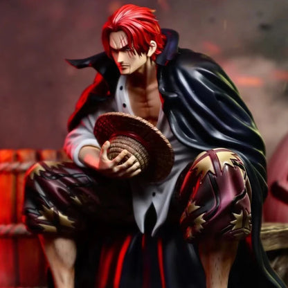 17cm Shanks Anime Figure Red Yonko Red Hair Shanks Action