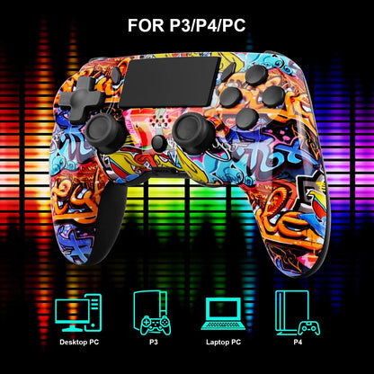 Bluetooth Controller Dual Vibration Wireless Gamepad For PS4 Playstation 4 Game Console PS3 PC Wins 7 8 10