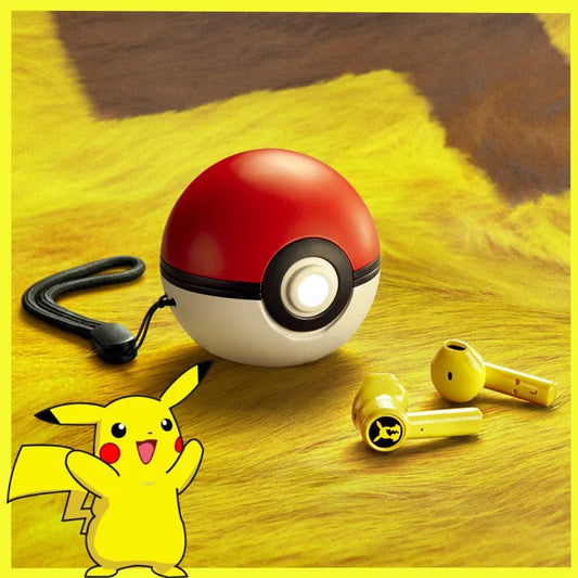 Pokemon Pikachu Kopfhörer, kabellos, Bluetooth 5.0, Razer Sport, Rauschunterdrückung, Mikrofon mit Touch-Steuerung, universelle Geschenke