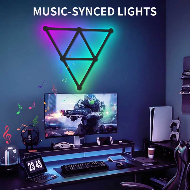 9 Pcs Smart Dimmbare RGB Licht Panel DIY Wand Streifen Spleißen Licht Musik Sync