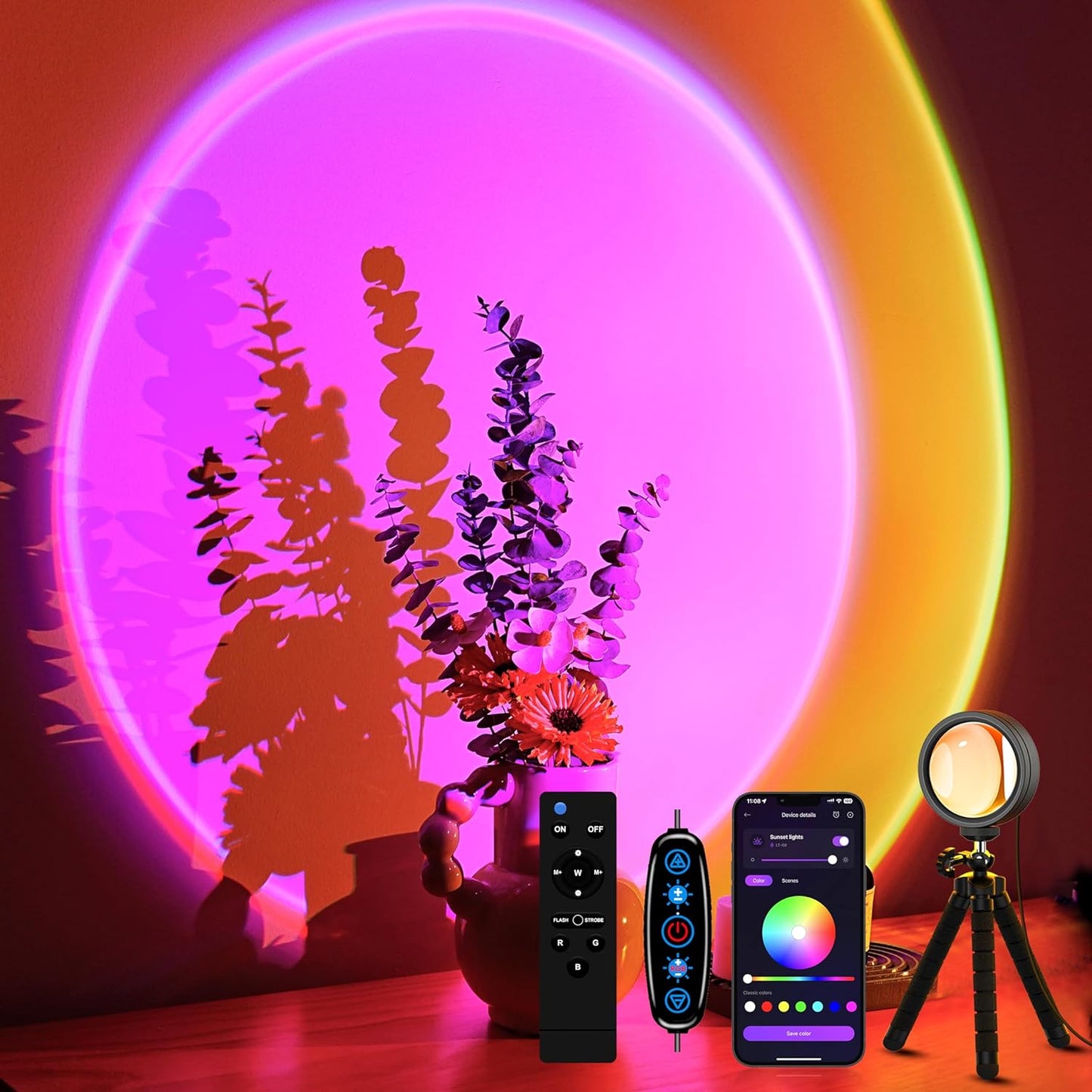 Sunset Lamp Projector Multicolor Changing - YouWei Trade