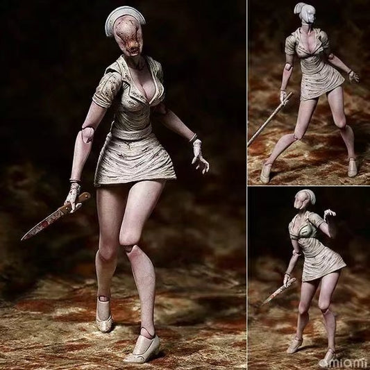 Silent Hill 2 Faceless Nurse Figure Bubble Head Nurse Movable Box Figures