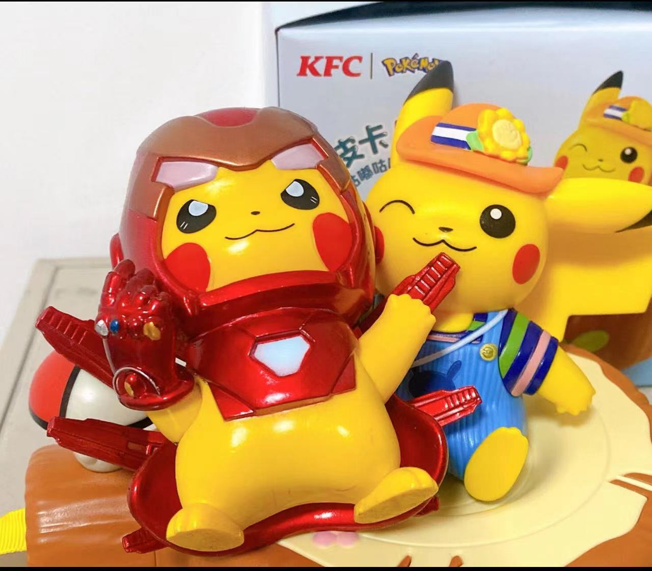 Pikachu cosplay Avengers Iron Man costume Figures