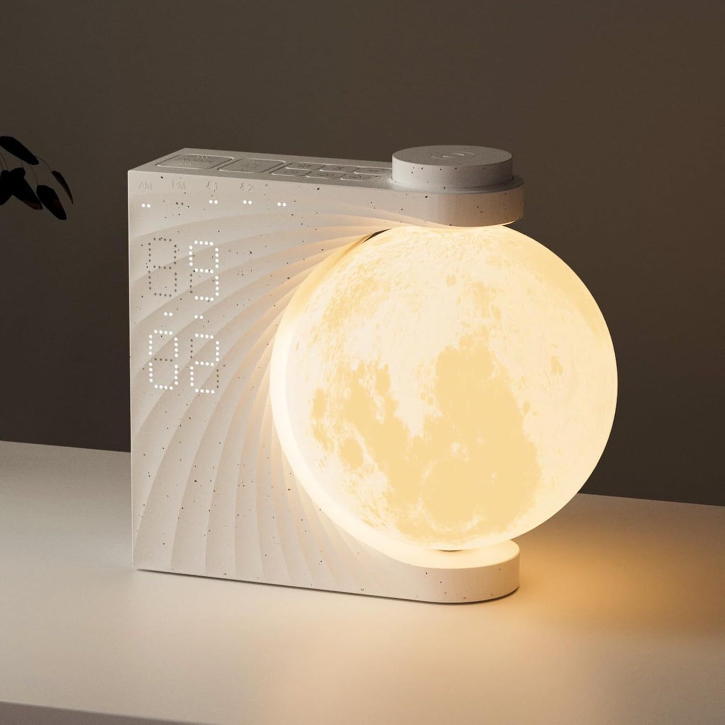 TYPE-C MoonLamp with Daylight Alarm Clock, RGB 8-Color Moonlight (Energy Class A)