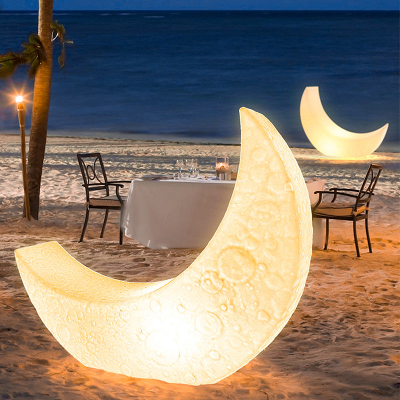 Crescent Solar light outdoor solar moon lamp garden - YouWei Trade