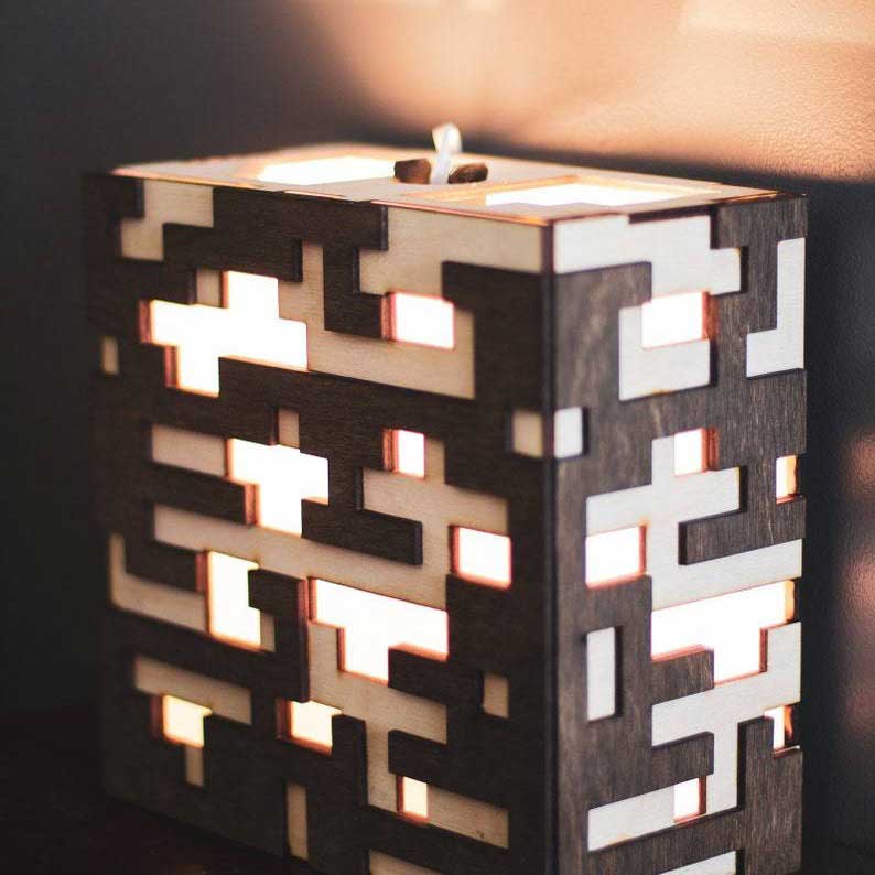 handmade Minecraft Creative Led Night Lamp Wall Lamp