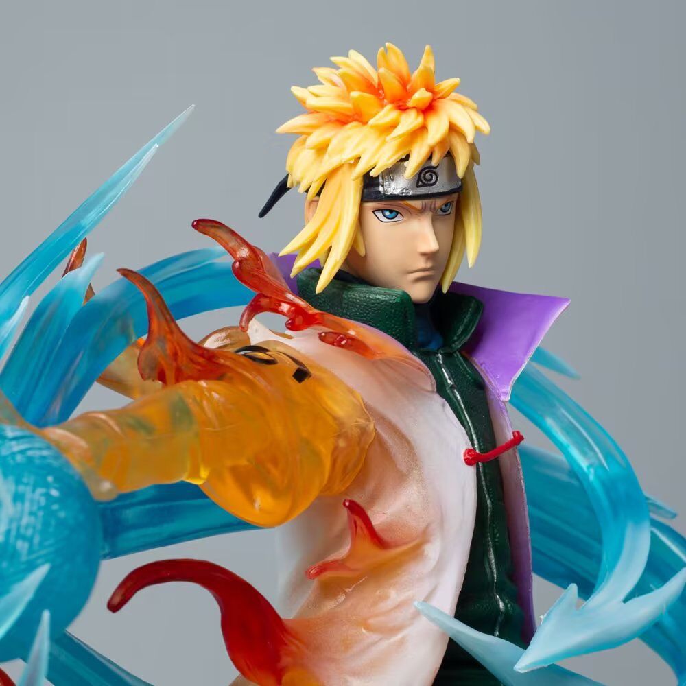 Naruto EVIL 1/6 Namikaze Minato Double Head Sculpture Luminous Action Figures