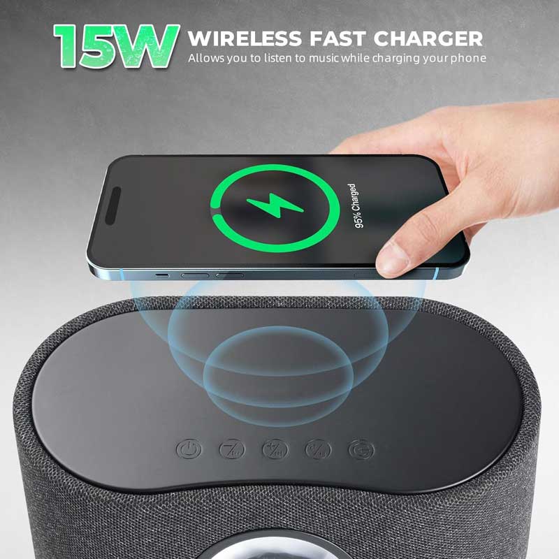 Magnetic Fluid Speaker with 15W Wireless phone Charging