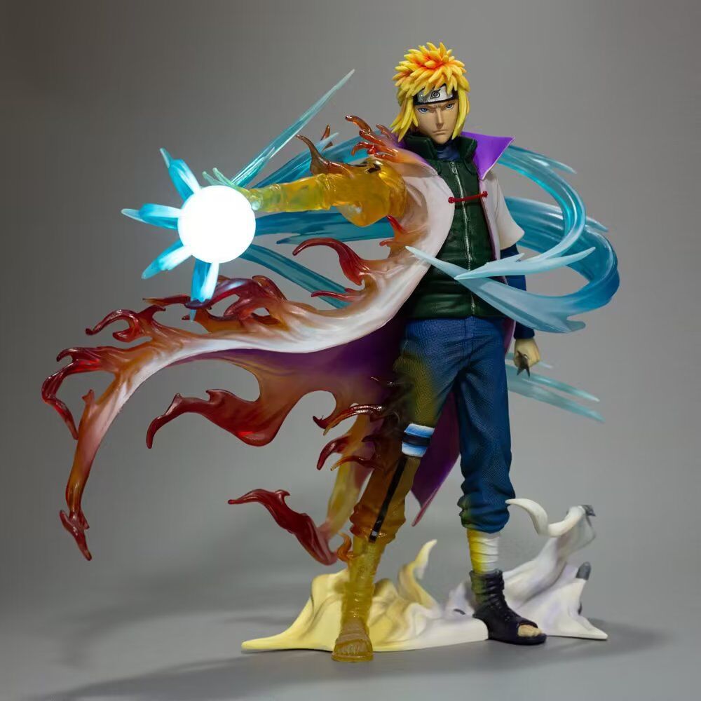 Naruto EVIL 1/6 Namikaze Minato Double Head Sculpture Luminous Action Figures