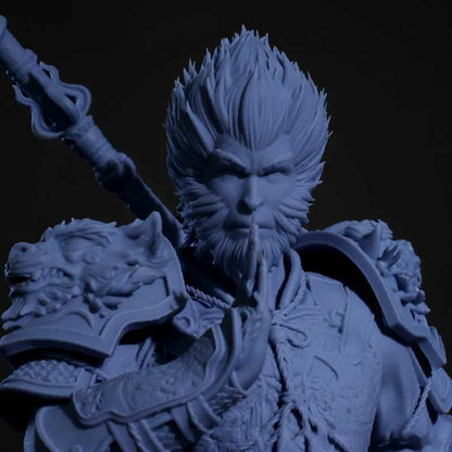 3D Printed Black Wukong Bust Model