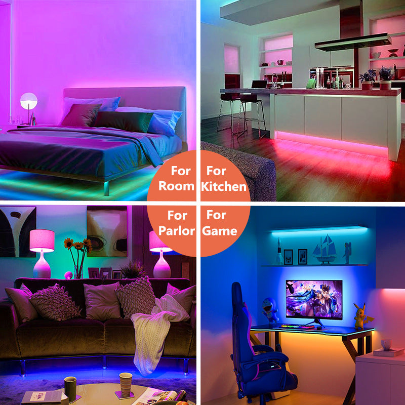 Bluetooth LED Light Strip Set RGB Colorful Light Strip Gaming 44KEY