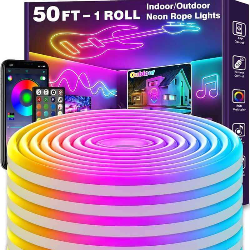 50Ft Neon Rope Strip Lights