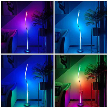 RGB Floor Lamps LED S-Shape with Remote Control