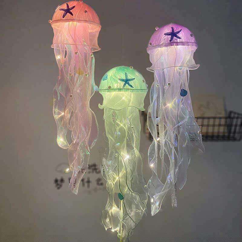 6Pcs DIY Luminous Jellyfish Night Light