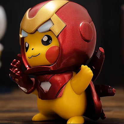 Pikachu cosplay Avengers Iron Man costume Figures