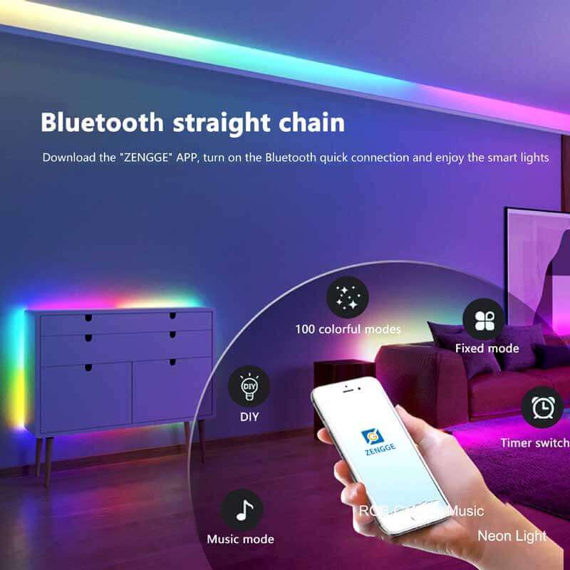 32,8 Fuß RGB Neon Streifen Licht Sync Musik