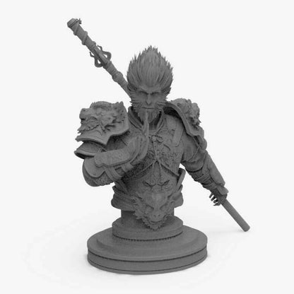 3D Printed Black Wukong Bust Model