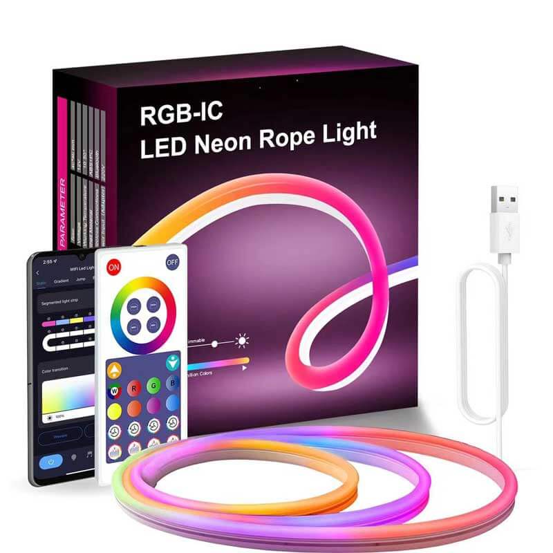 16.4 FT Wifi DIY Neon Rope Light Strip