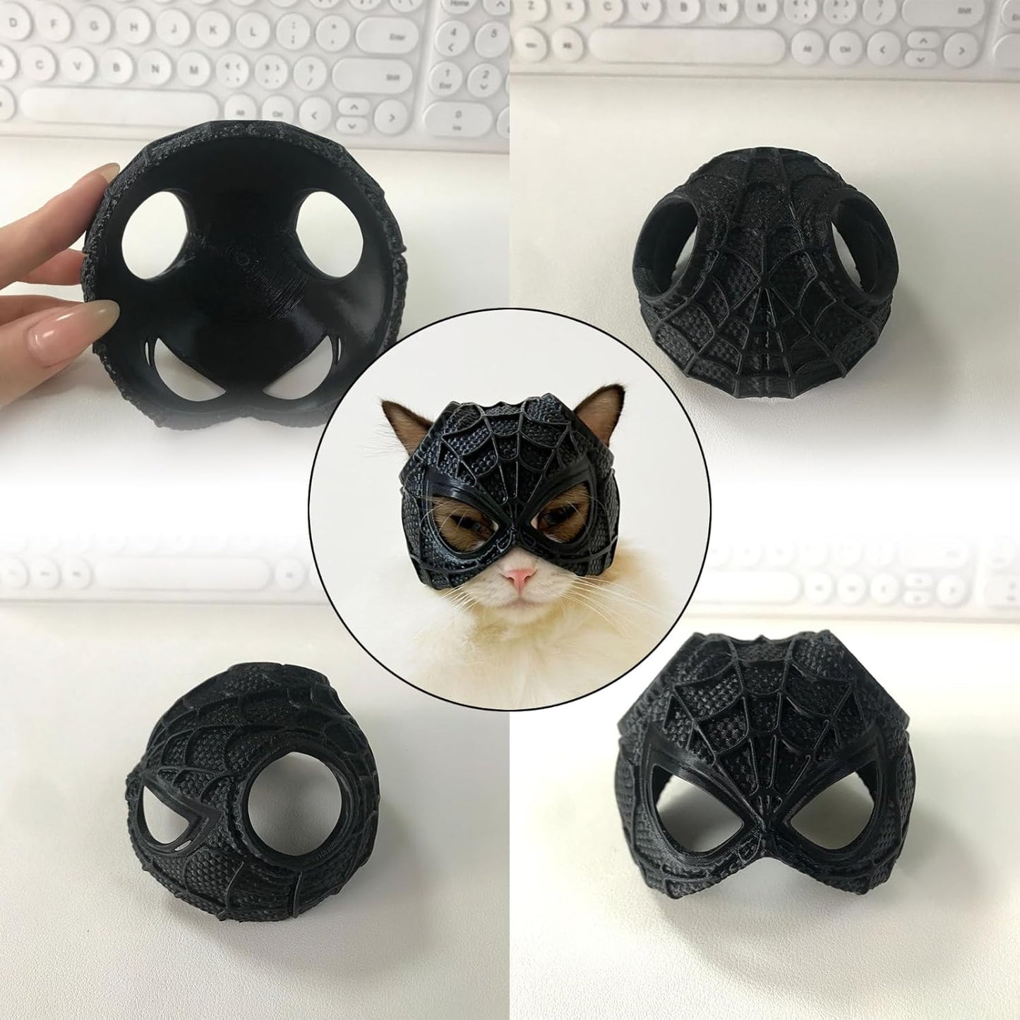 Spider Web Cat Mask