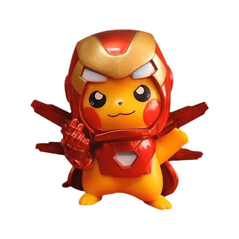 Pikachu cosplay Avengers Iron Man costume Figures