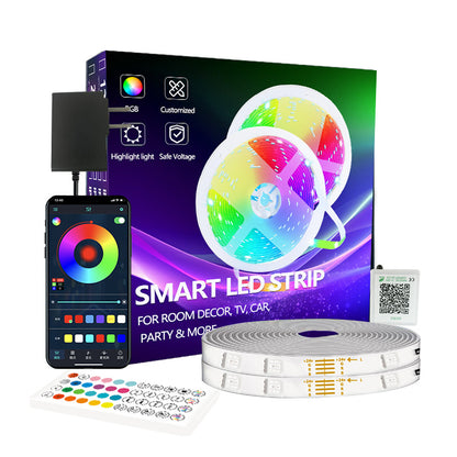 Bluetooth LED Light Strip Set RGB Colorful Light Strip Gaming 44KEY