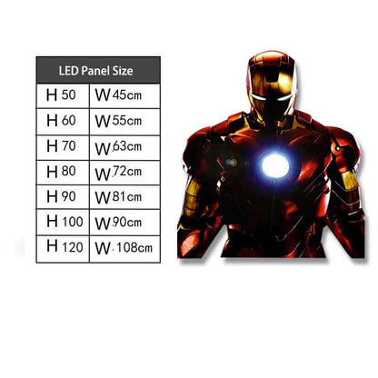 LED light 3D Installation Painting Iron Man Wall Gaming Light 220V