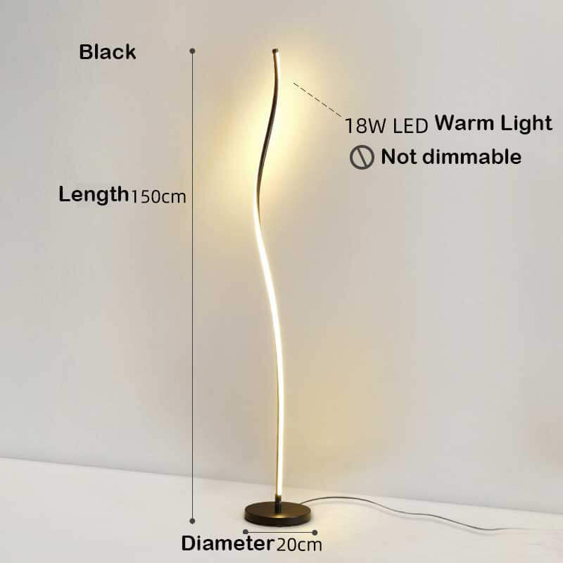 RGB Floor Lamps LED S-Shape with Remote Control