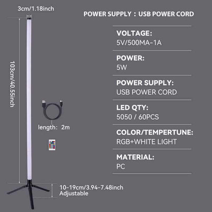 2Pack  5W RGB Remote Control Floor Lamp