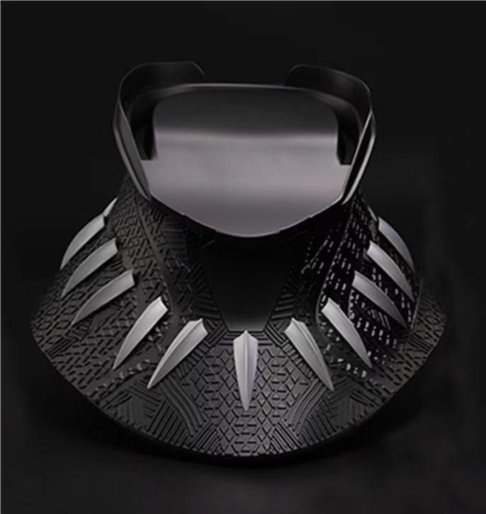 Wearable Black Color Panther Helmet Touch Eye Light Mask