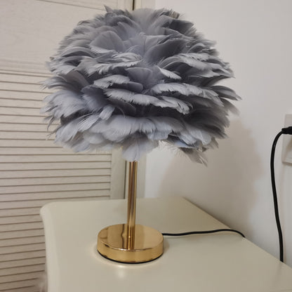 Feather Lamp feather floor lamp Deco Gift Princess Bedroom Atmosphere Light - YouWei Trade