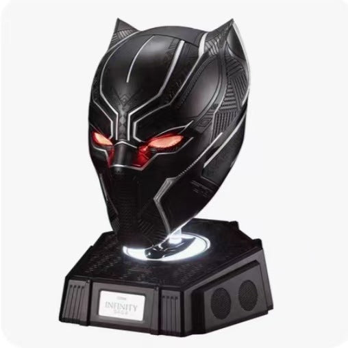 Wearable Black Color Panther Helmet Touch Eye Light Mask