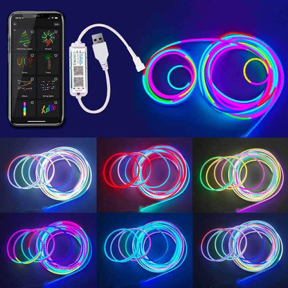 32.8FT RGB Neon Strip Light Sync Music