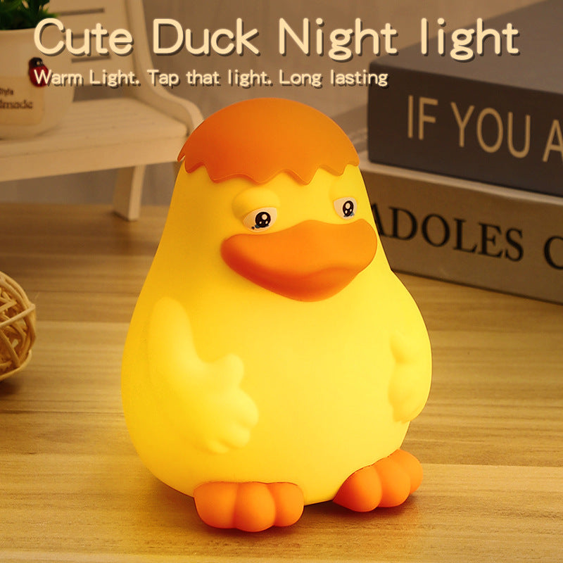 cute duck night light with warm light