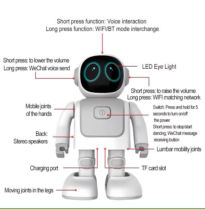 Dancing Robot Speaker with Smart Programmable Bluetooth