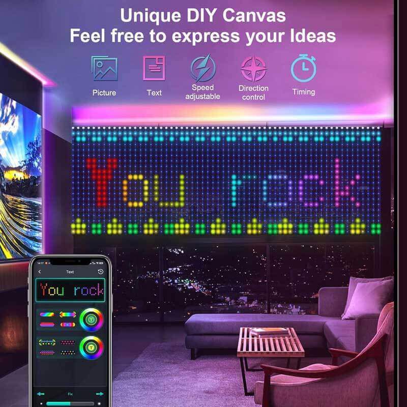 DIY Curtain Lights Strip Bluetooth