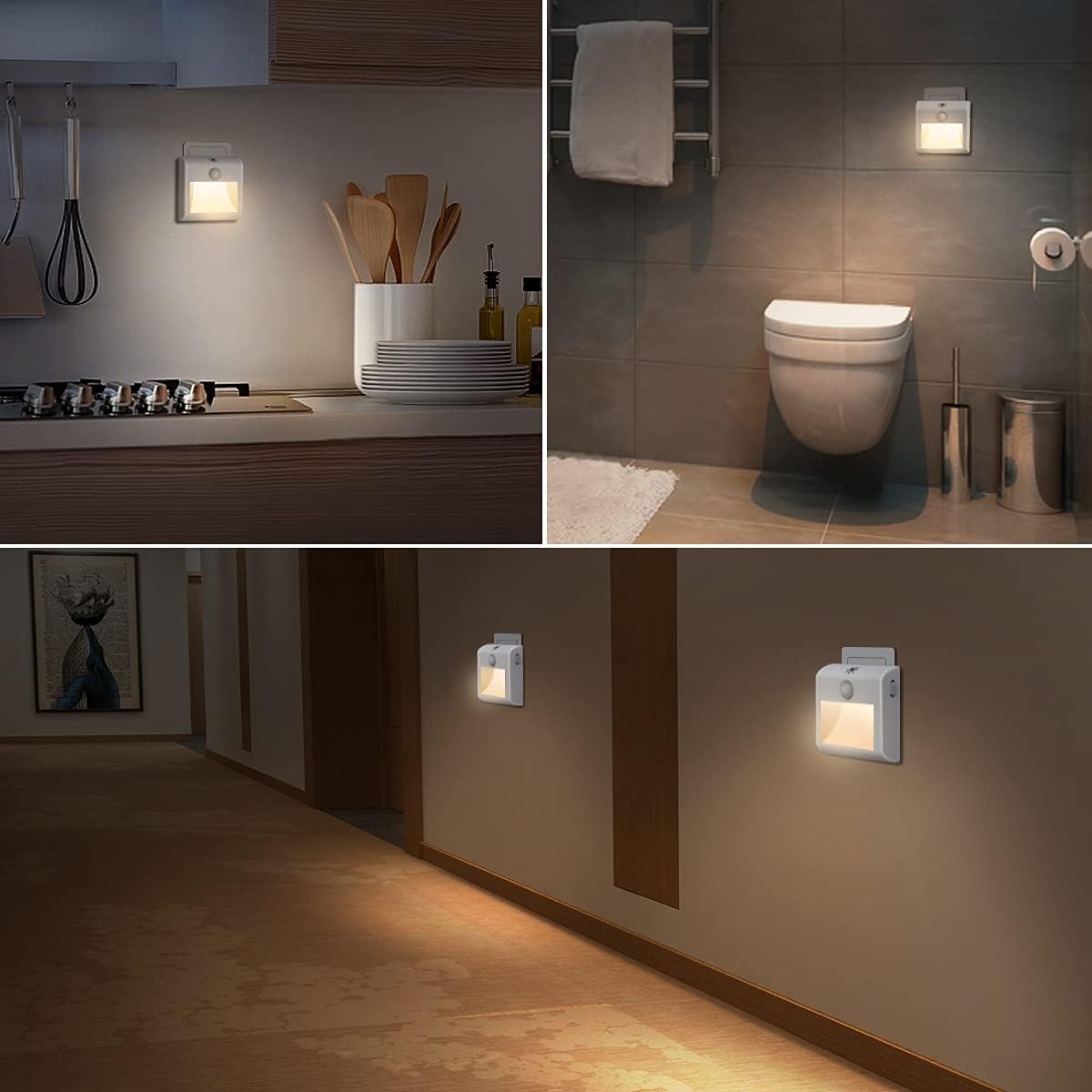 [2 Pack] LED Motion Sensor Night Light Warm - YouWei Trade