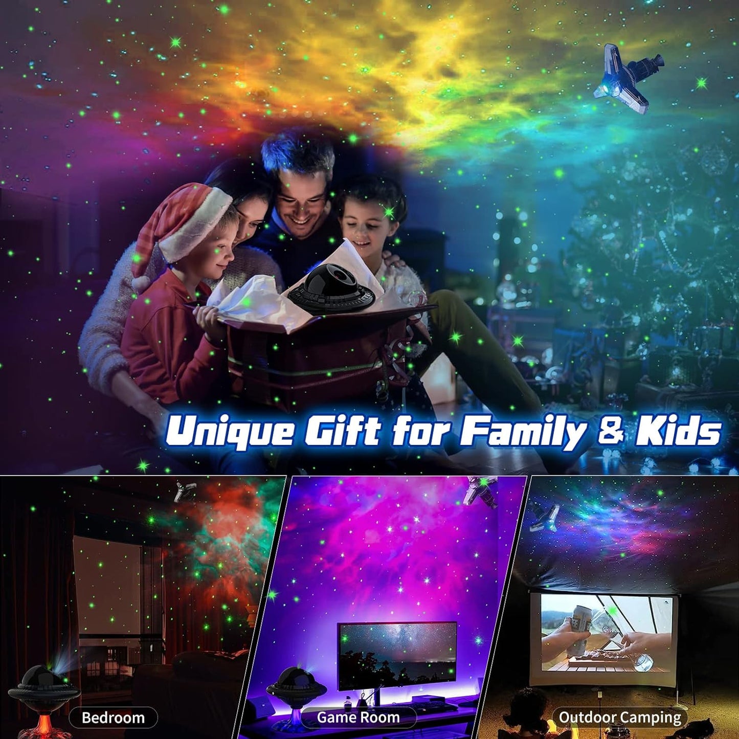 UFO starry sky projection lamp USB atmosphere lamp - YouWei Trade