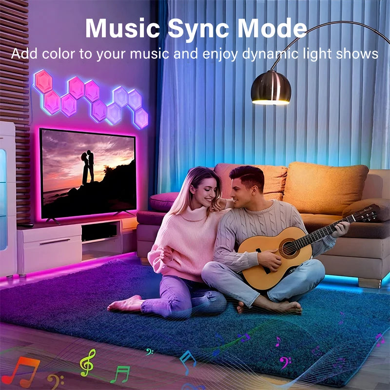 led panel light music sync mode